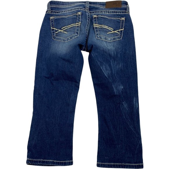 BKE Stella Jeans 25 Cropped Capri Denim Buckle - Picture 2 of 3